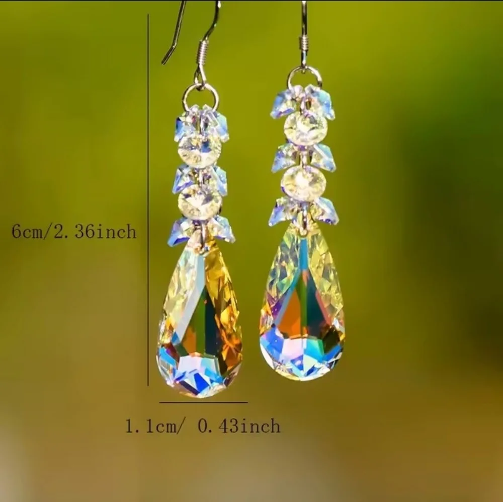 Earrings Women's Long Tassel‎ Crystal Drop New f78